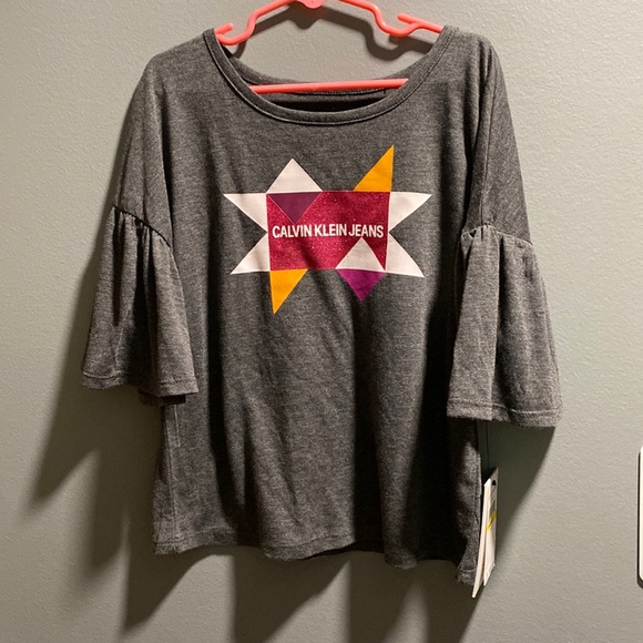BRAND NEW GIRLS CALVIN KLEIN SHIRT SIZE 8/10! NWT. SMOKE FREE HOME. - Picture 1 of 4